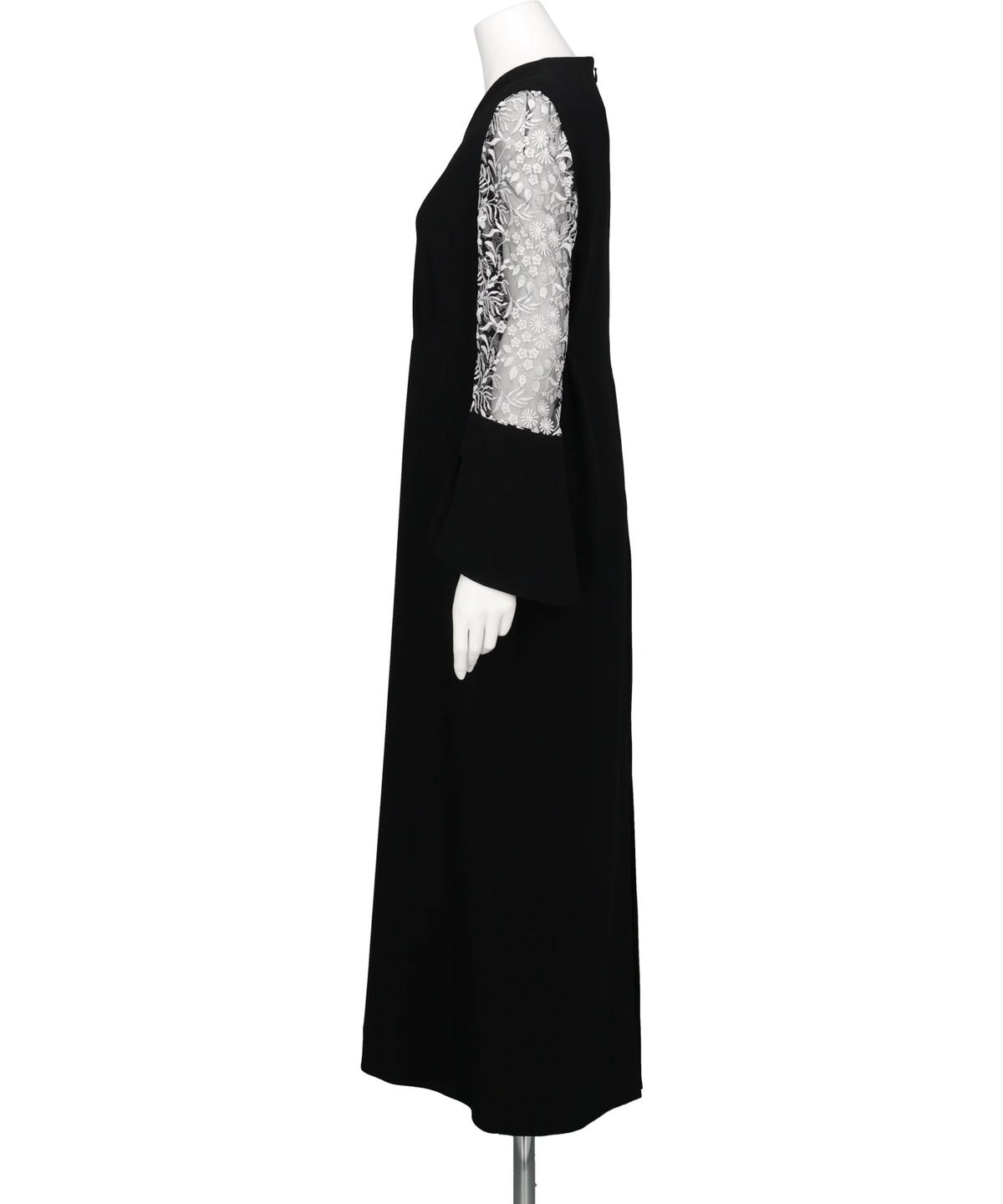 TRIACETATE TULE LACE SLEEVE DRESS