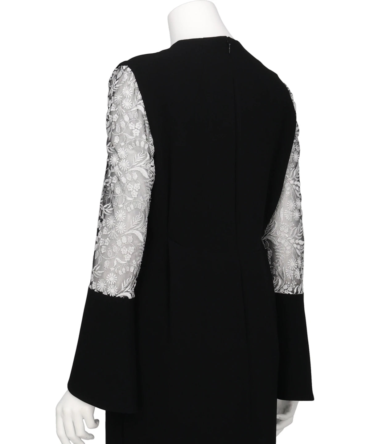 TRIACETATE TULE LACE SLEEVE DRESS