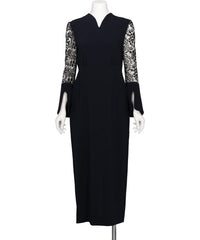 Mame Kurogouchi(マメクロゴウチ) 2026AW TRIACETATE TULE LACE SLEEVE DRESS MM26FW-DR105