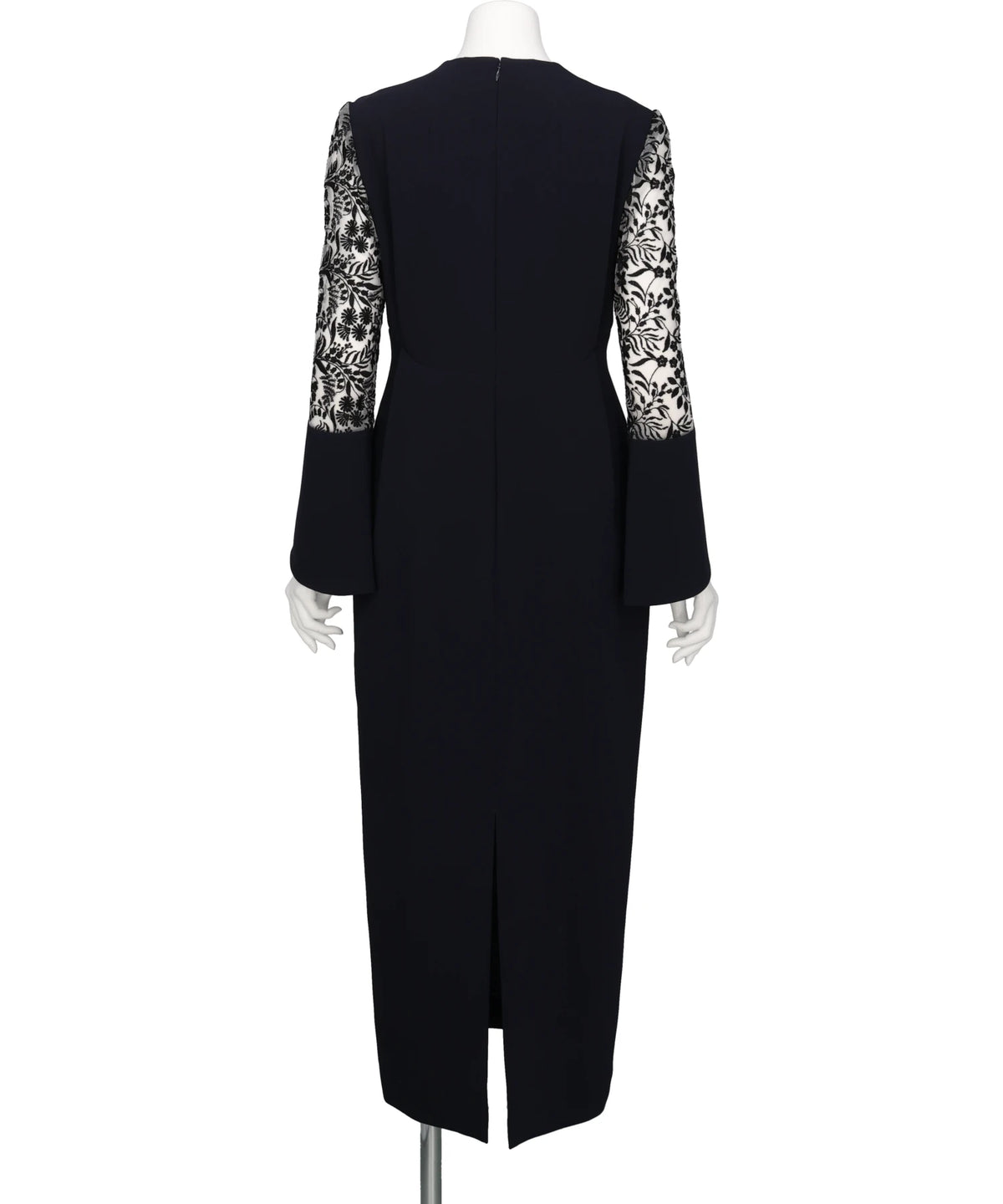 TRIACETATE TULLE LACE SLEEVE DRESS