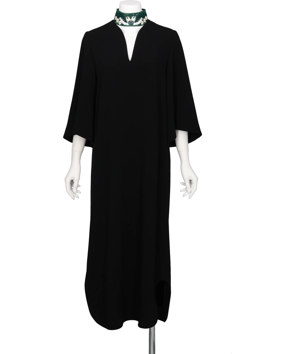 Mame Kurogouchi(マメクロゴウチ) 2026AW TRIACETATE EMBROIDERY NECK TOP MM26FW-DR112