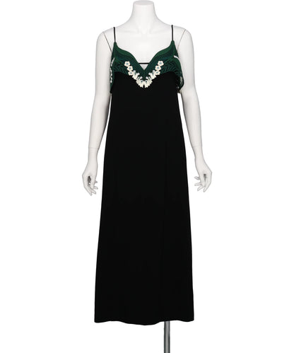 Mame Kurogouchi(マメクロゴウチ) 2026AW TRIACETATE EMBROIDERY CAMISOLE DRESS MM26FW-DR113