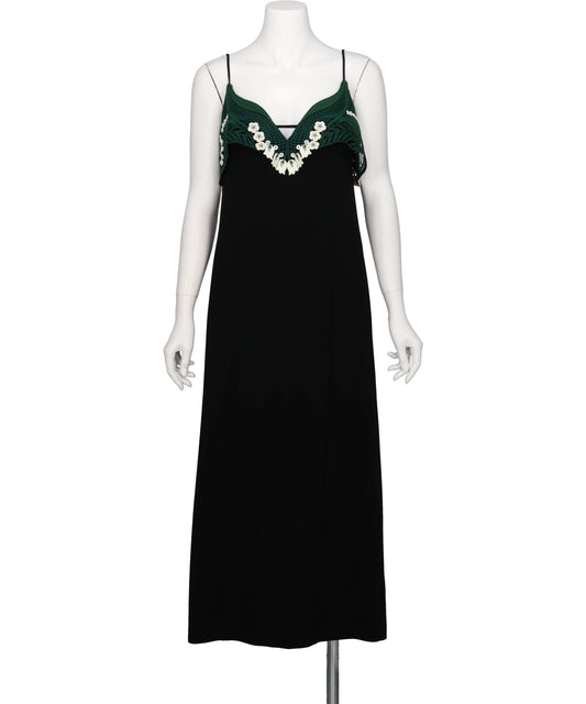 Mame Kurogouchi(マメクロゴウチ) 2026AW TRIACETATE EMBROIDERY CAMISOLE DRESS MM26FW-DR113
