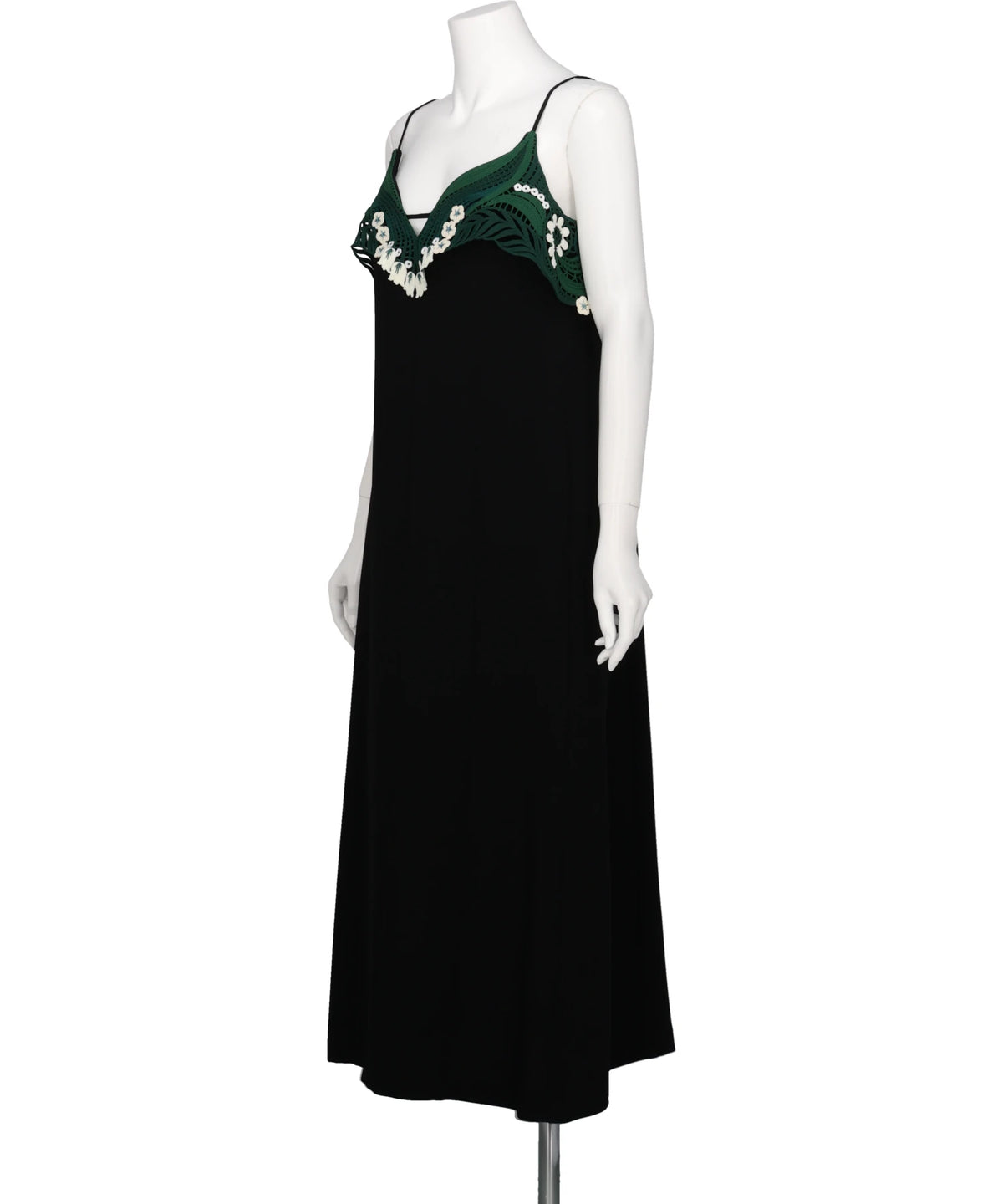 TRIACETATE EMBROIDERY CAMISOLE DRESS