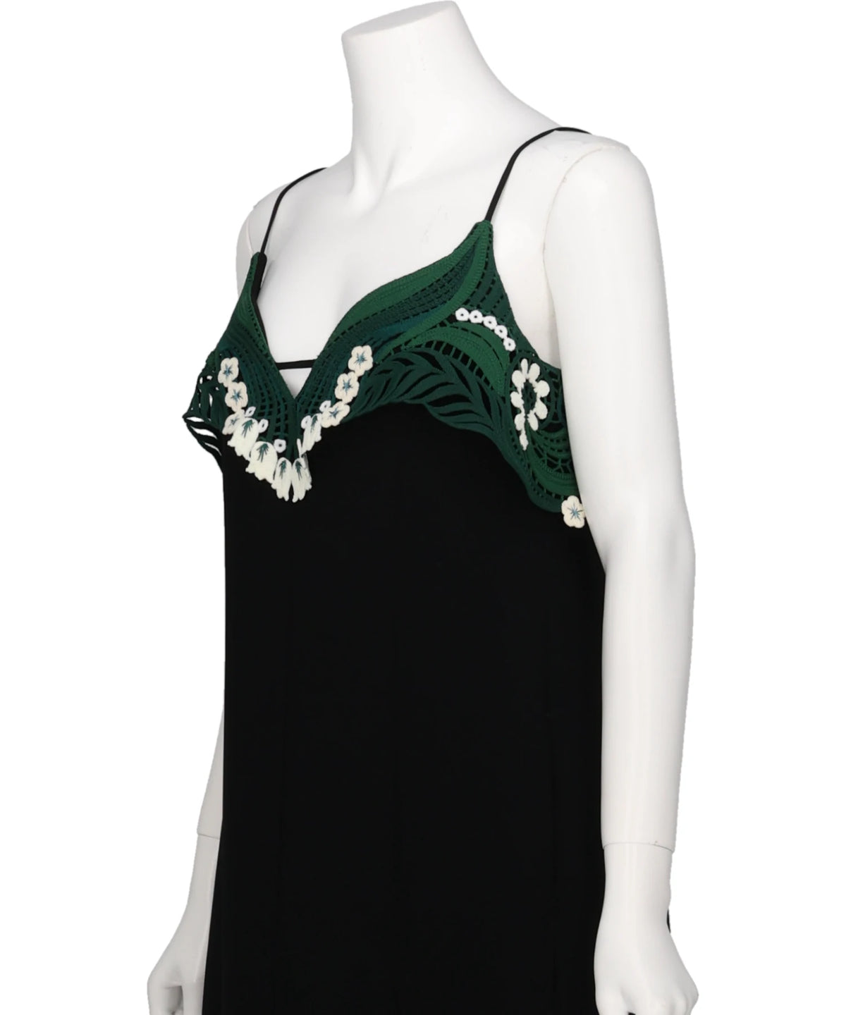 TRIACETATE EMBROIDERY CAMISOLE DRESS