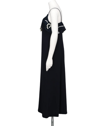 TRIACETATE EMBROIDERY CAMISOLE DRESS