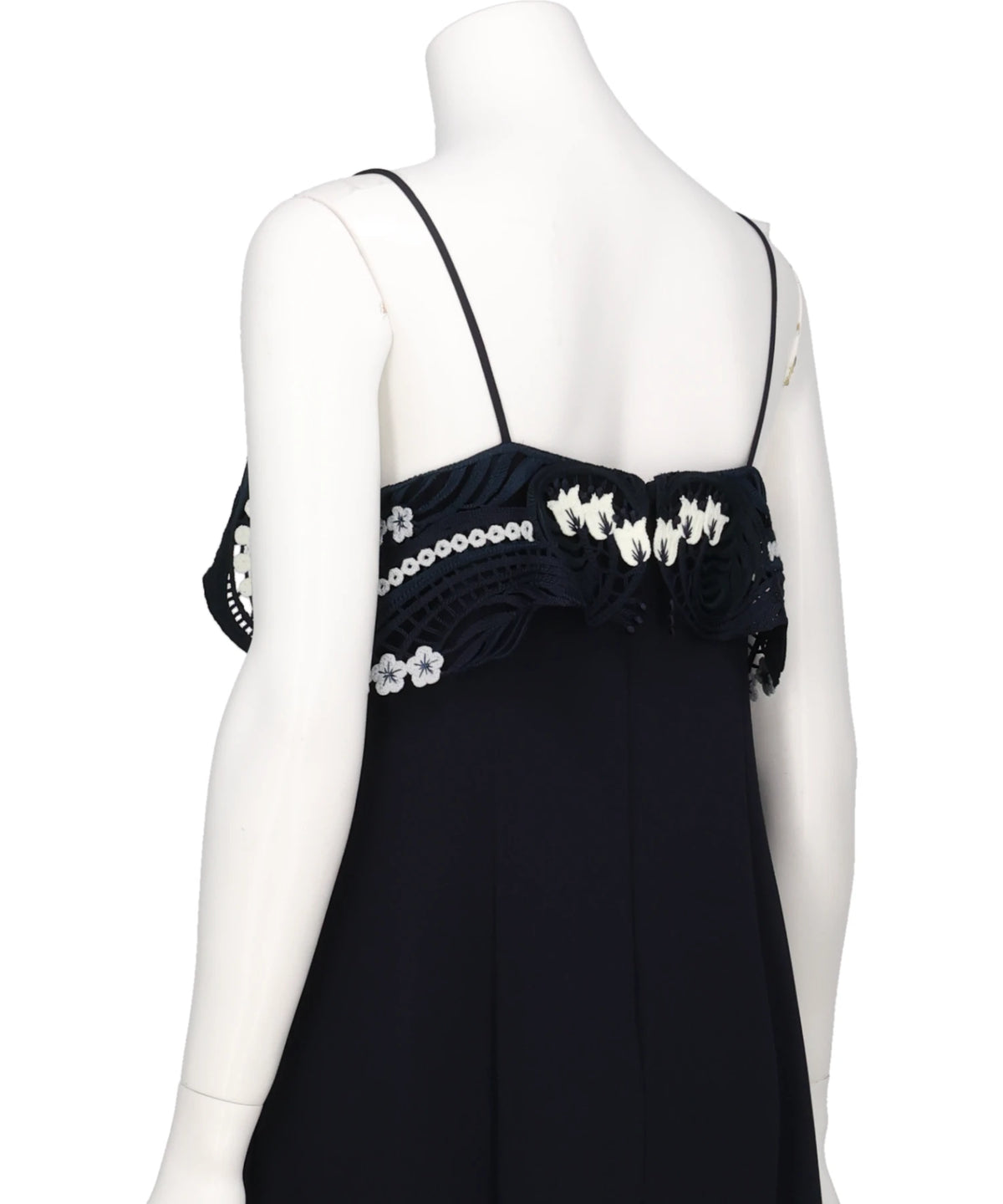 TRIACETATE EMBROIDERY CAMISOLE DRESS