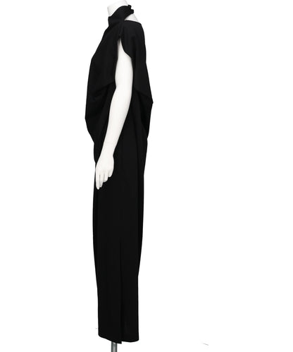 COTTON JERSEY ASYMMETRIC DRESS