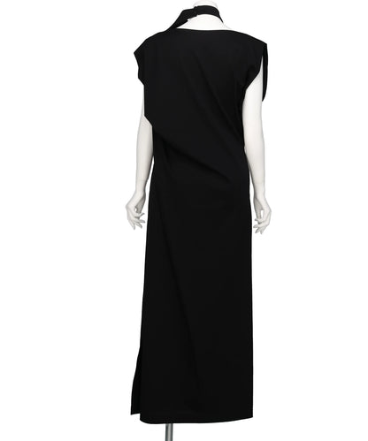 COTTON JERSEY ASYMMETRIC DRESS
