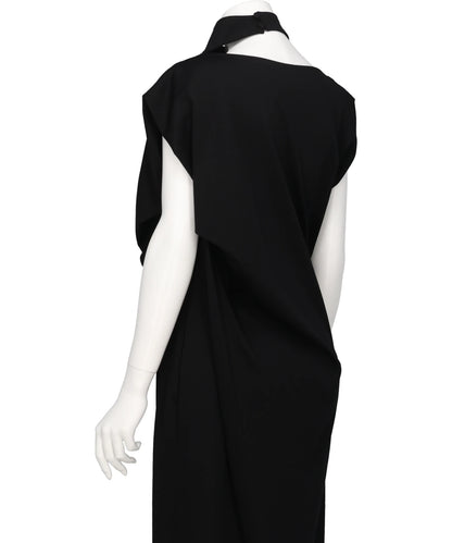 COTTON JERSEY ASYMMETRIC DRESS