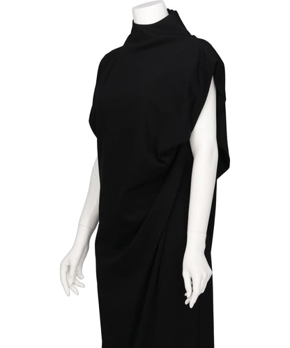 COTTON JERSEY ASYMMETRIC DRESS