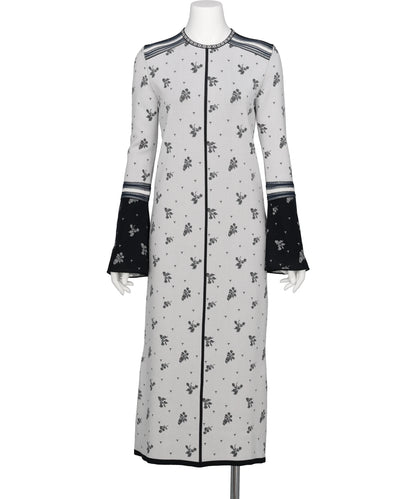 FLORAL JACQUARD KNIT DRESS