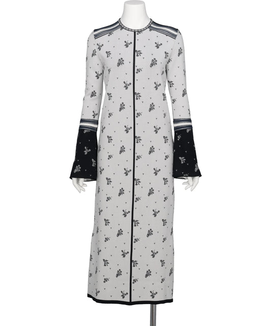 FLORAL JACQUARD KNIT DRESS