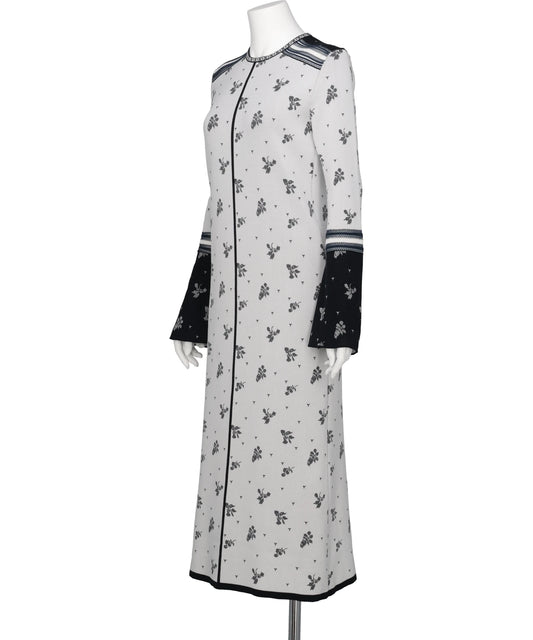 FLORAL JACQUARD KNIT DRESS
