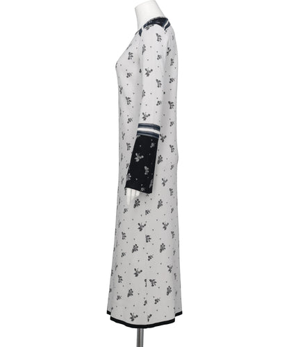 FLORAL JACQUARD KNIT DRESS
