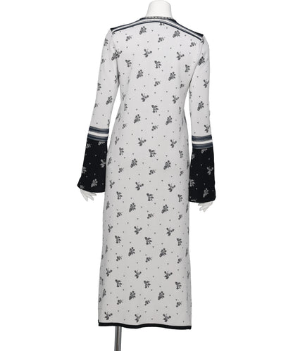 FLORAL JACQUARD KNIT DRESS