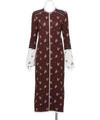 FLORAL JACQUARD KNIT DRESS