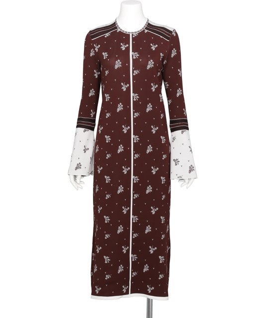 FLORAL JACQUARD KNIT DRESS