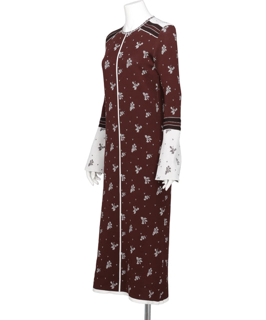 FLORAL JACQUARD KNIT DRESS