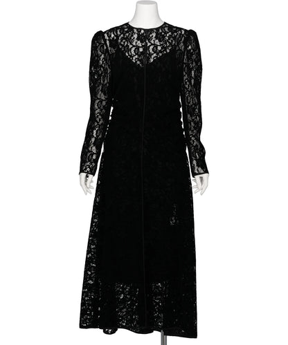 FETICO(フェティコ) 2026AW FLOCKED LACE GATHERED DRESS FTC264-0804