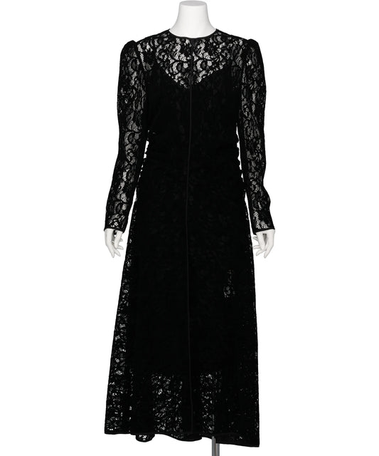 FETICO(フェティコ) 2026AW FLOCKED LACE GATHERED DRESS FTC264-0804