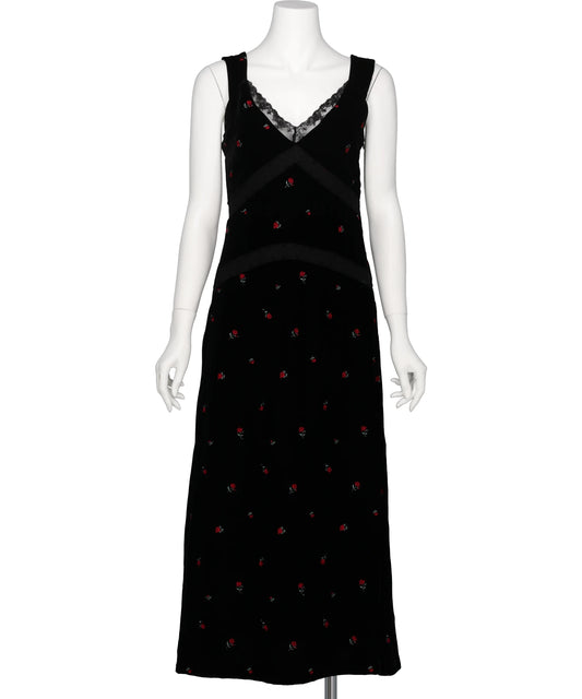 FETICO(フェティコ) 2026AW ROSE EMBROIDERED VELVET DRESS FTC264-0807