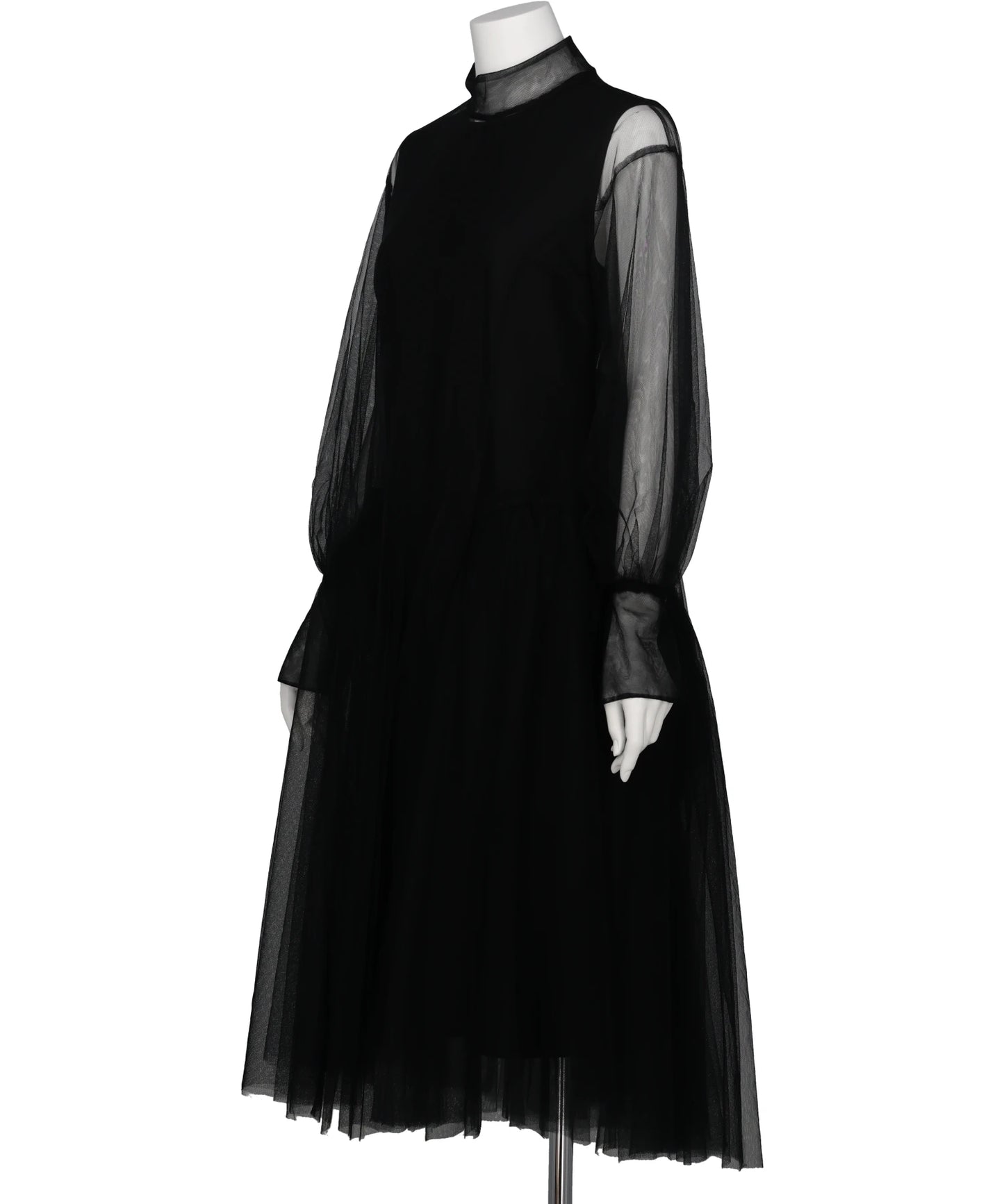 TULLE-PANELED DRESS
