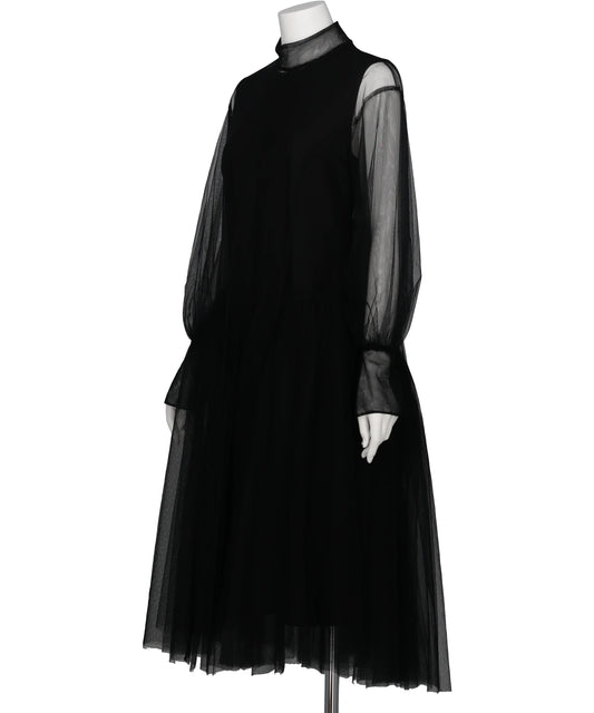 TULLE-PANELED DRESS
