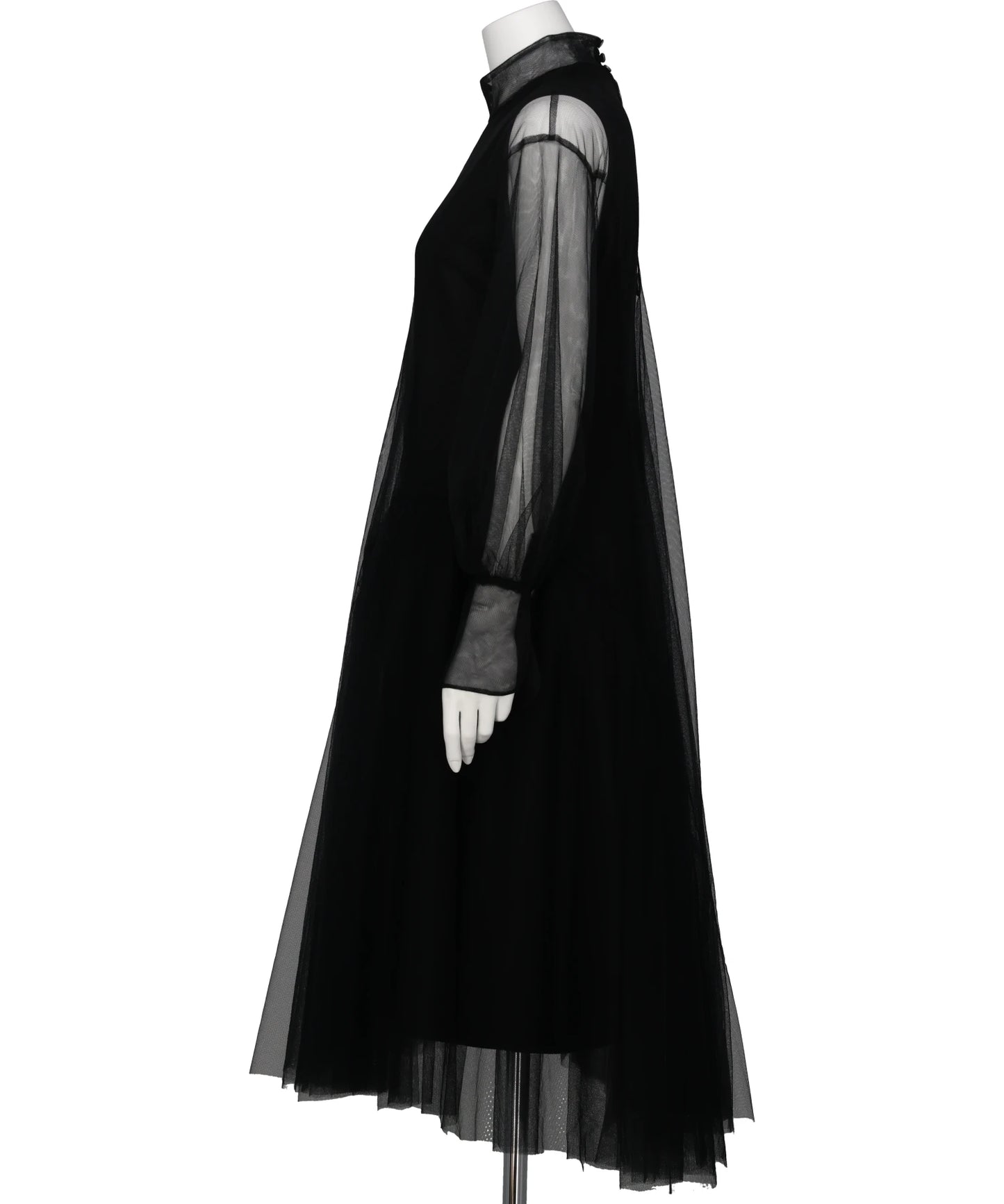 TULLE-PANELED DRESS