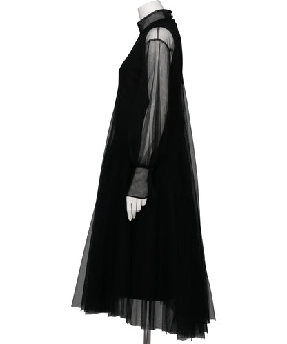 TULLE-PANELED DRESS