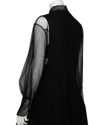 TULLE-PANELED DRESS