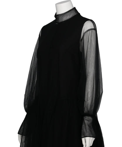 TULLE-PANELED DRESS