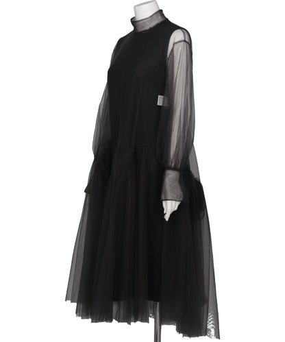 TULLE-PANELED DRESS