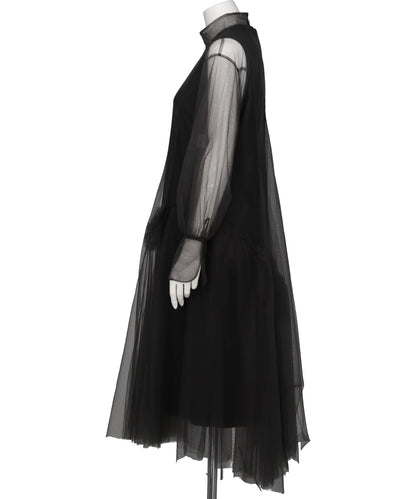 TULLE-PANELED DRESS