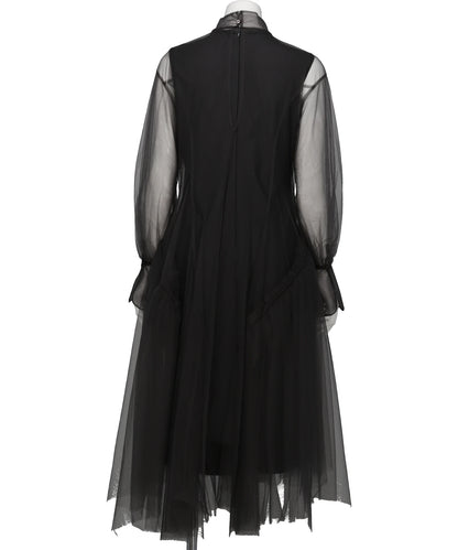 TULLE-PANELED DRESS