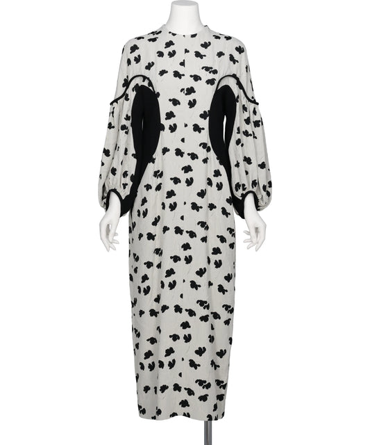 Mame Kurogouchi(マメクロゴウチ) 2026AW DOUBLE LAYERED FLORAL JACQUARD DRESS MM26FW-DR032