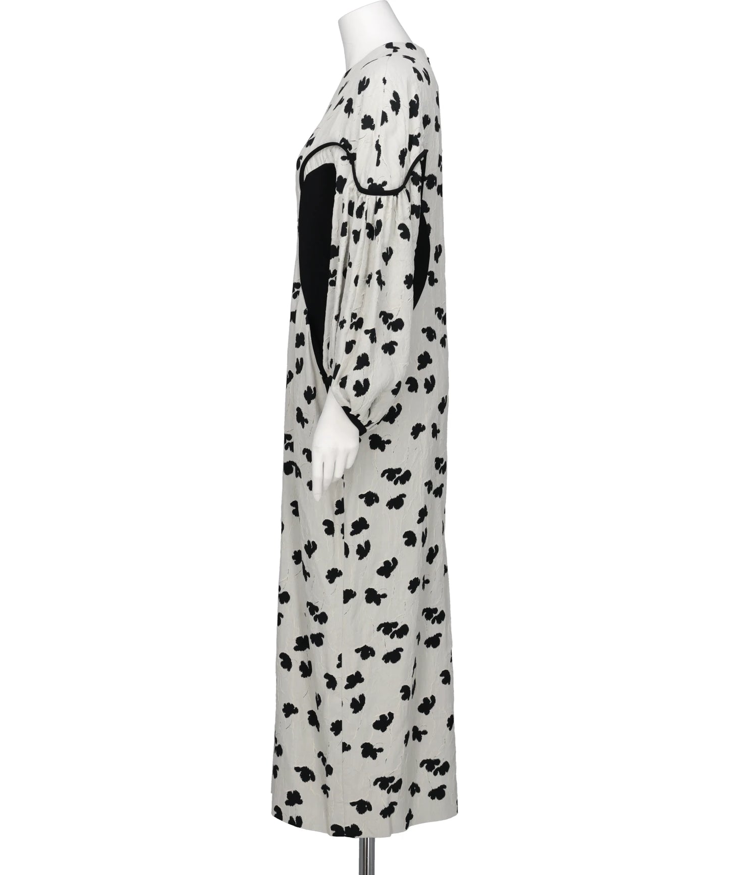DOUBLE LAYERED FLORAL JACQUARD DRESS