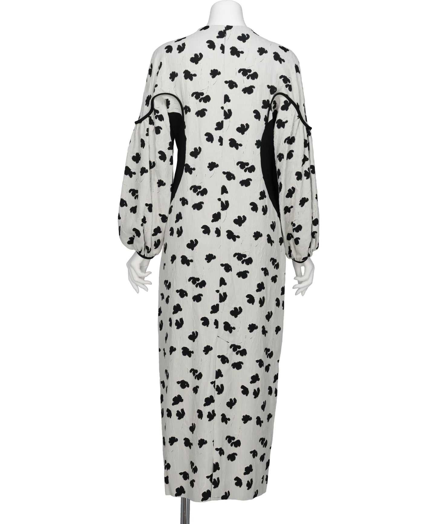 DOUBLE LAYERED FLORAL JACQUARD DRESS