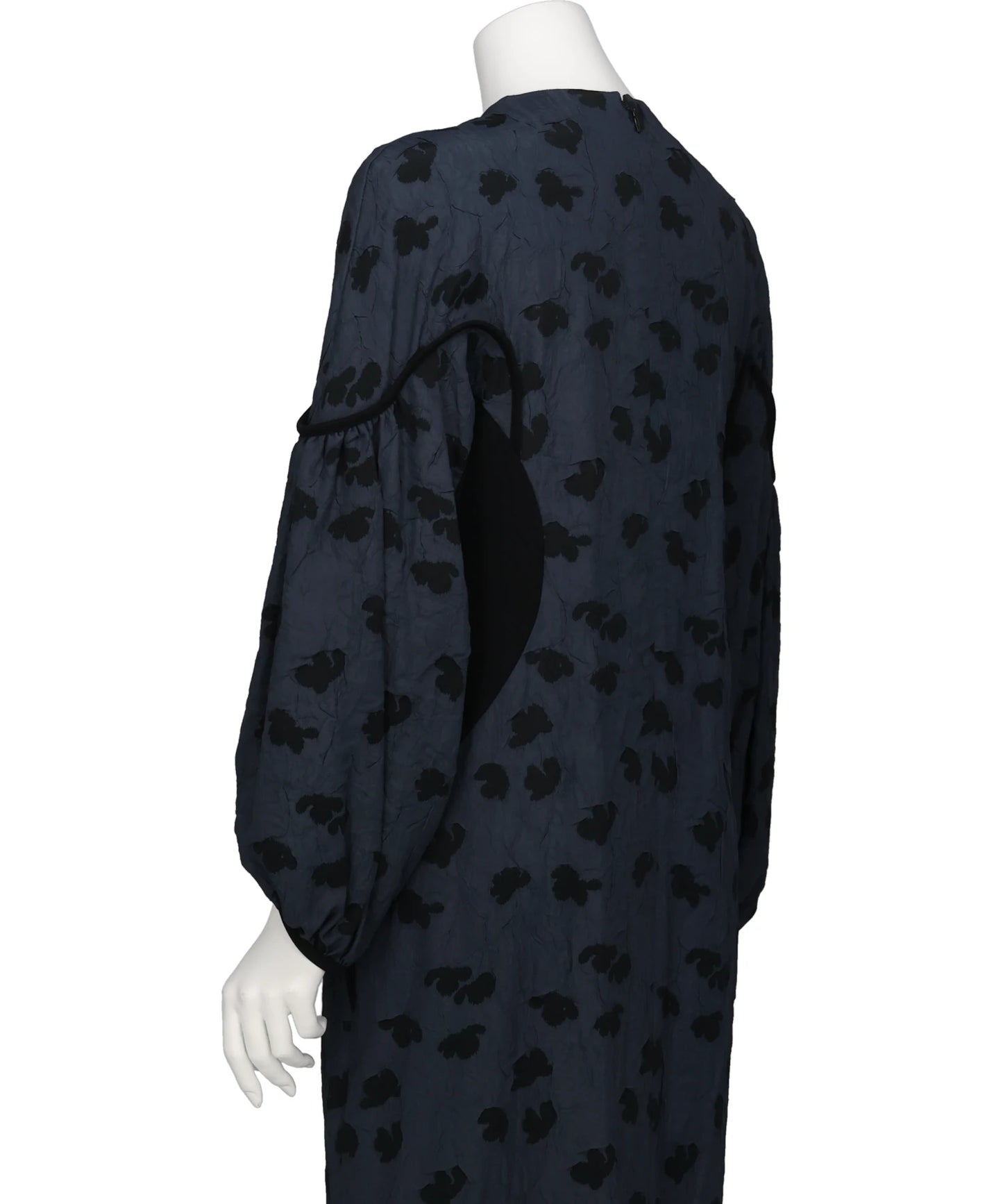 DOUBLE LAYERED FLORAL JACQUARD DRESS