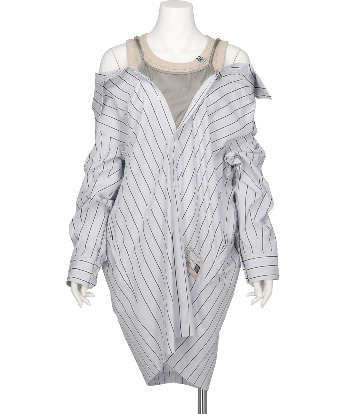 Maison MIHARA YASUHIRO(メゾンミハラヤスヒロ) LAYERED STRIPE SHIRTS DRESS
