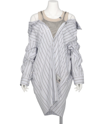 Maison MIHARA YASUHIRO(メゾンミハラヤスヒロ) LAYERED STRIPE SHIRTS DRESS