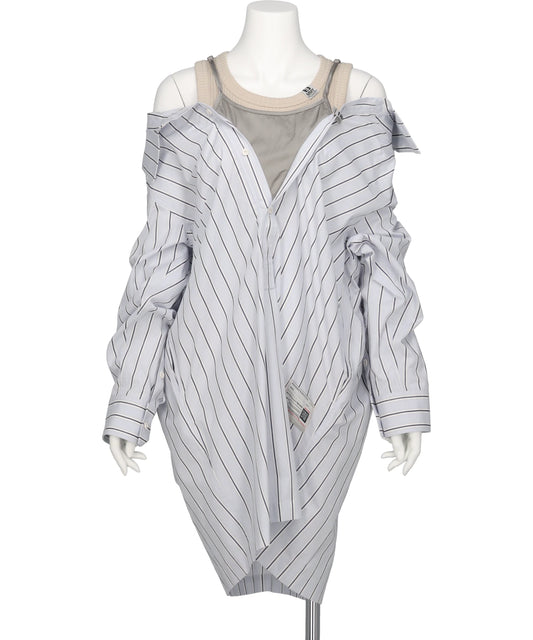 Maison MIHARA YASUHIRO(メゾンミハラヤスヒロ) LAYERED STRIPE SHIRTS DRESS
