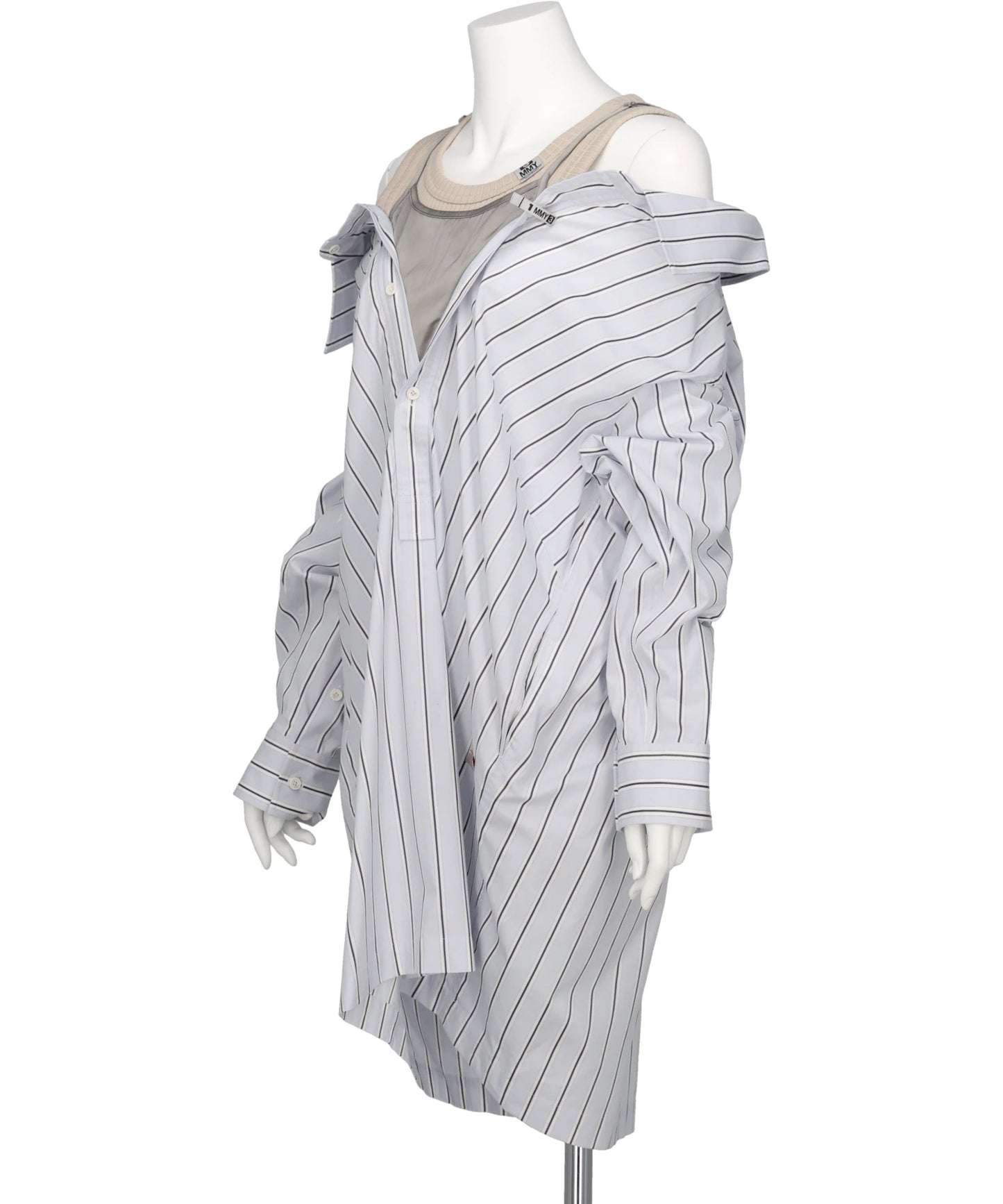 LAYERED STRIPE SHIRTS DRESS