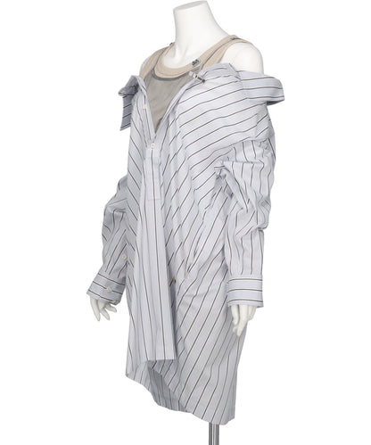 LAYERED STRIPE SHIRTS DRESS