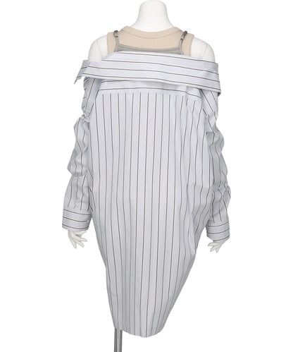 LAYERED STRIPE SHIRTS DRESS