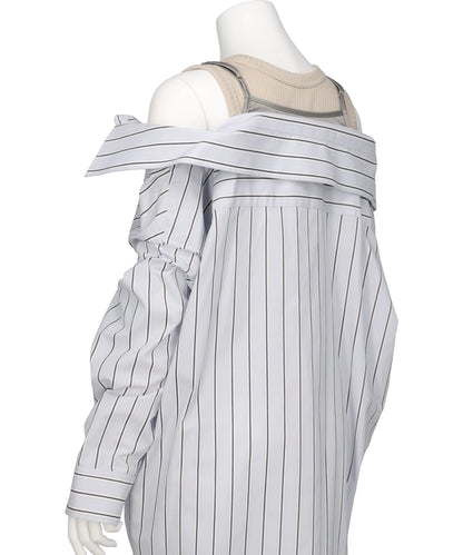LAYERED STRIPE SHIRTS DRESS
