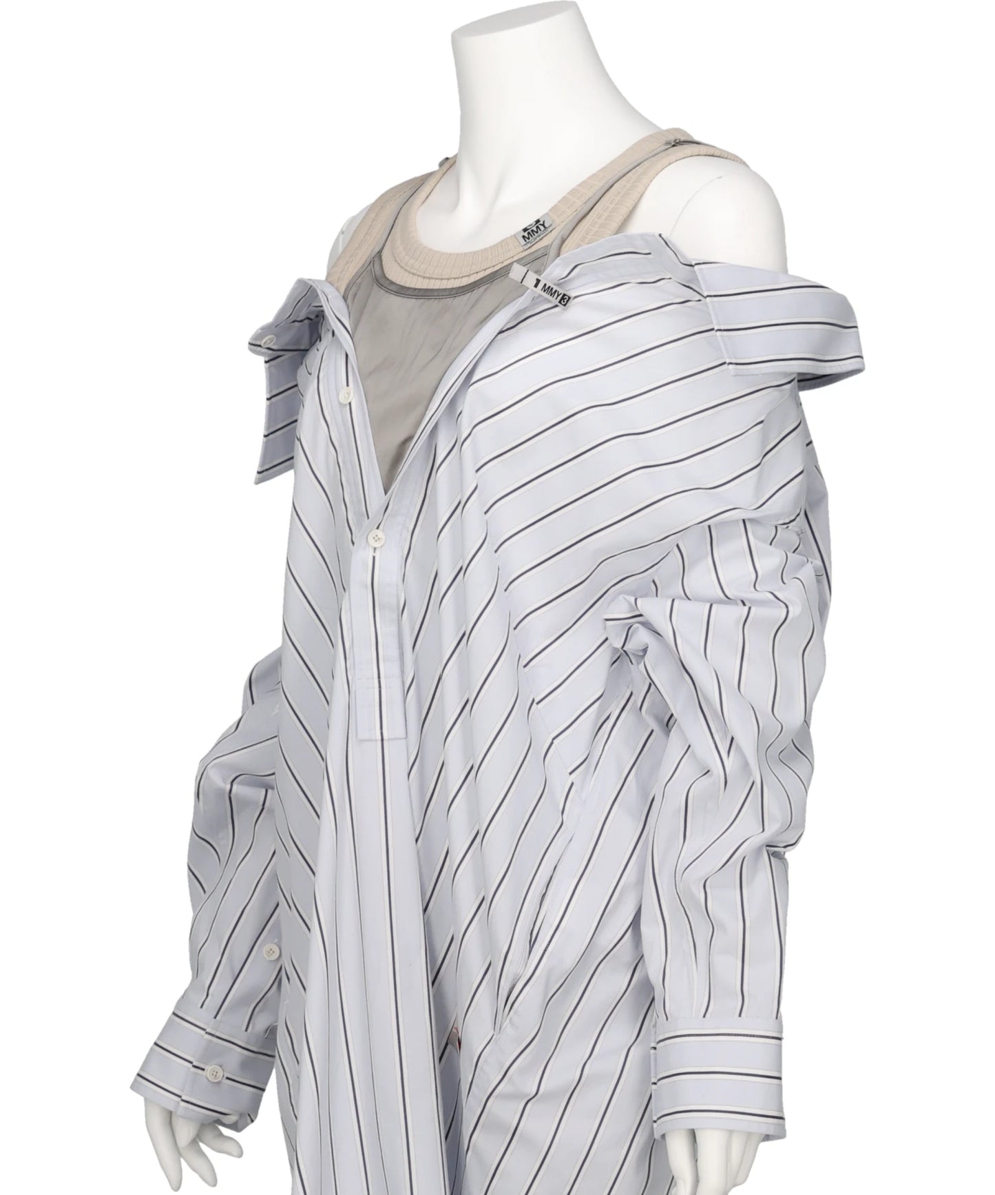 LAYERED STRIPE SHIRTS DRESS