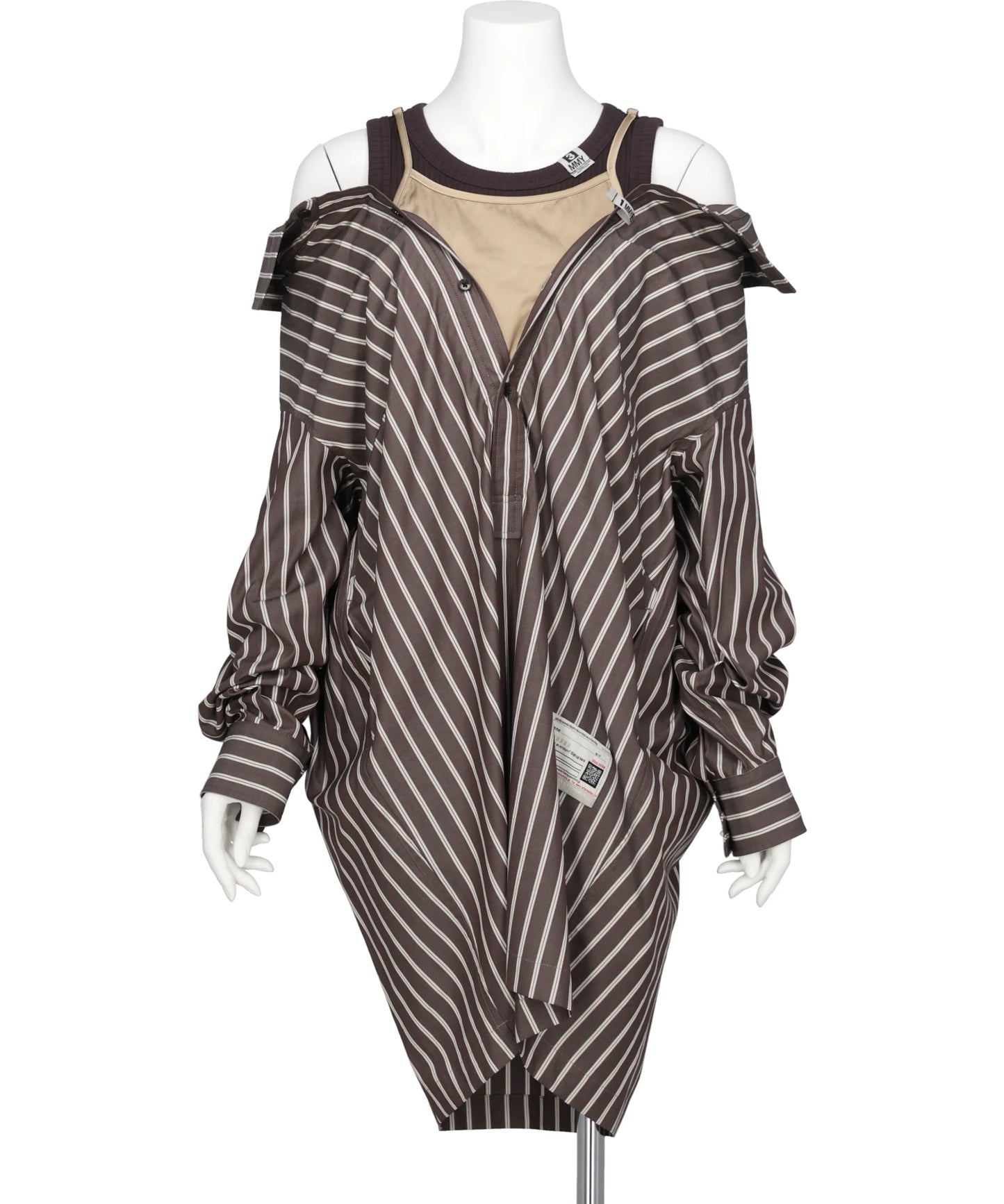 Maison MIHARA YASUHIRO(メゾンミハラヤスヒロ) LAYERED STRIPE SHIRTS DRESS