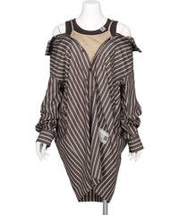 Maison MIHARA YASUHIRO(メゾンミハラヤスヒロ) LAYERED STRIPE SHIRTS DRESS