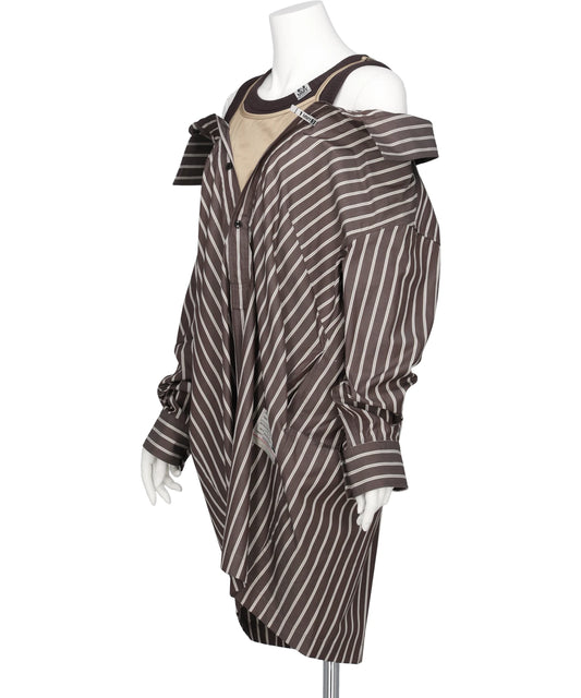 LAYERED STRIPE SHIRTS DRESS